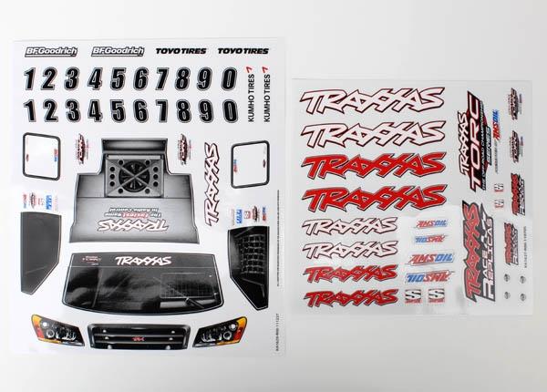 Traxxas - Decal sheets, 1/16 Slash 4WD team truck, TRX-7013X (TRX-7013X)