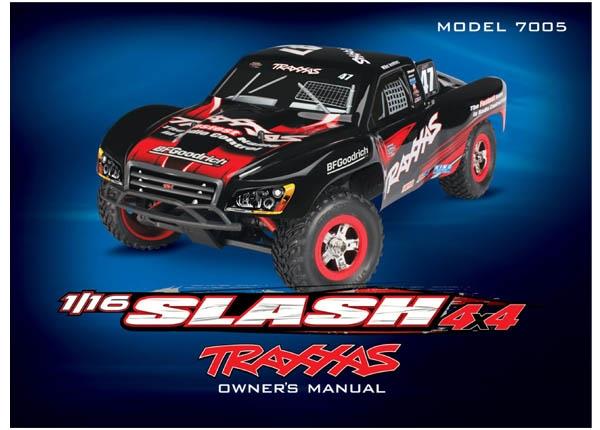 Traxxas - Owners manual, 1/16 Slash 4WD (model 7005), TRX-7097 (TRX-7097)