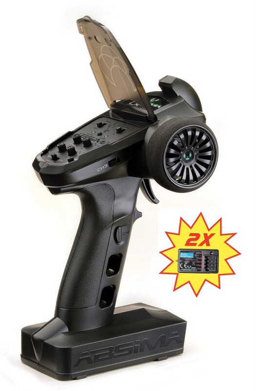 Absima CR4S 2.4 Ghz 4-kanaals zender inclusief 2 ontvangers