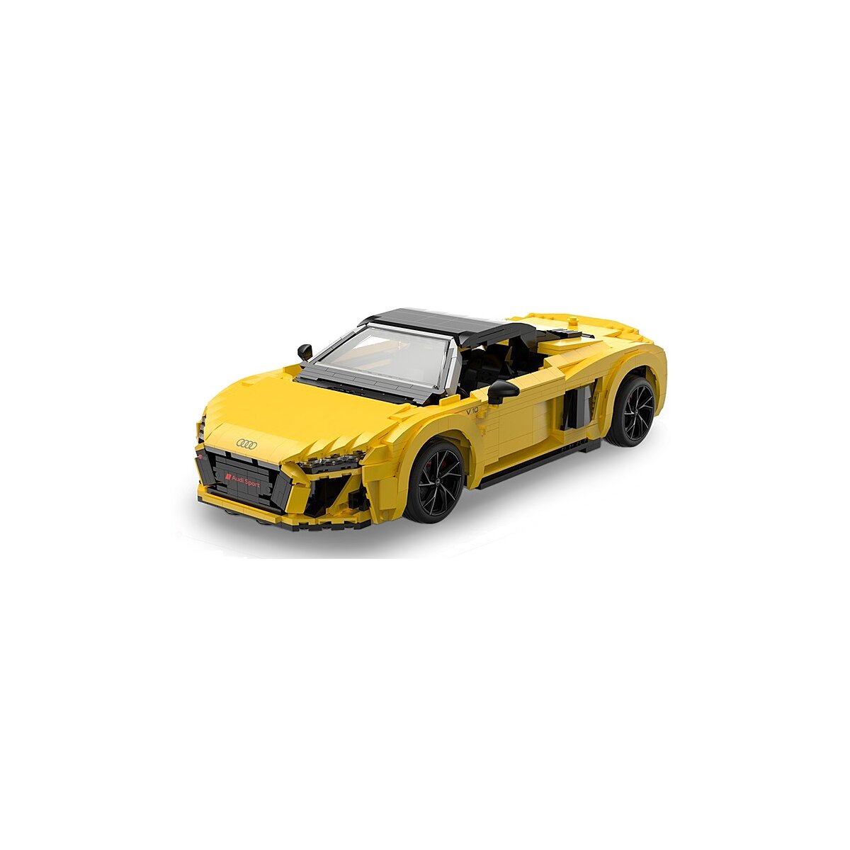 Audi R8 Spyder 1:14 bouwstenen/bouwset - Geel