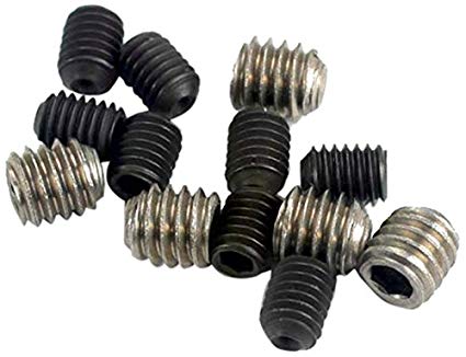 Set (grub) screws, 3x4mm (8)/ 4x4mm (stainless) (4)