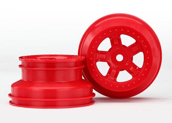 Traxxas - Wheels, SCT RED, beadlock style, dual profile (TRX-7673R)