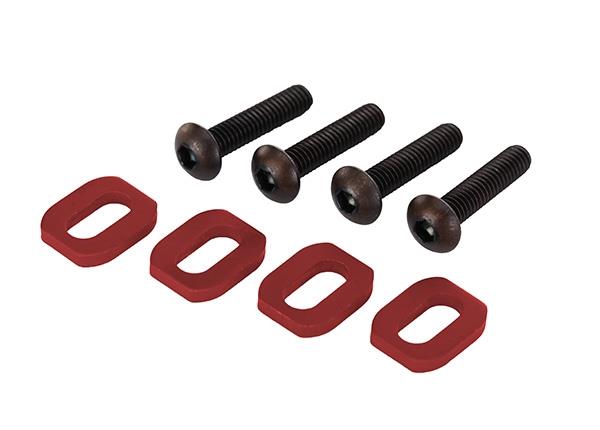 Traxxas - Wheel nuts, splined, 17mm, serrated (red-anodized) (4) (TRX-7759R)