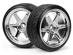 Mounted super drift tyre (a type) on te37 wheel chrome