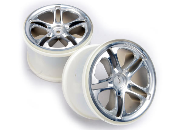 Wheels, ss (split spoke) 3.8" (satin) (2) (fits revo/maxx series)