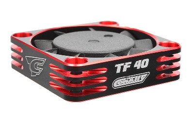 Team Corally - Ultra High Speed Cooling Fan - 40mm - Color Black/Red