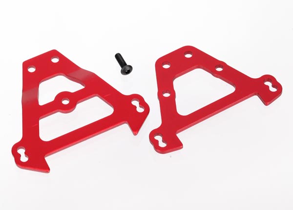 Traxxas - Bulkhead tie bars, front & rear (red-anodized aluminum) (TRX-5323R)