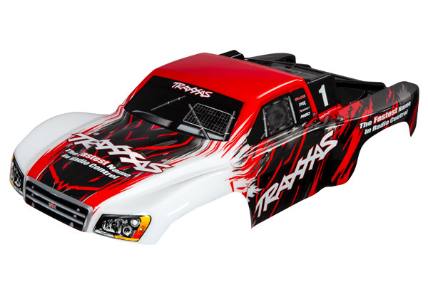 Body voor oa. Traxxas Slash 4x4 Red (painted en decals)(TRX-5824R)