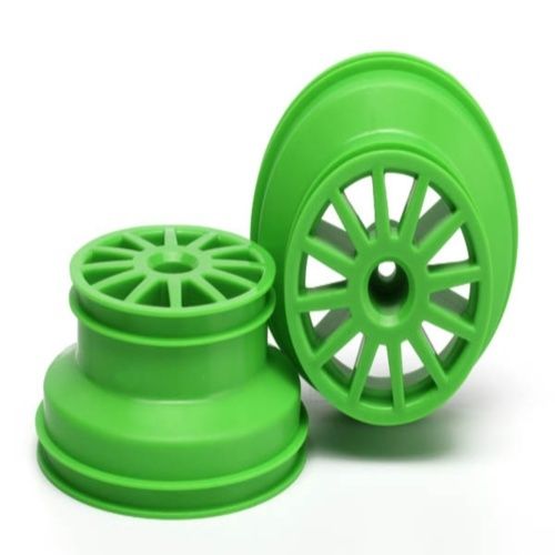 Wheels, green (2) (1/10 Rally)