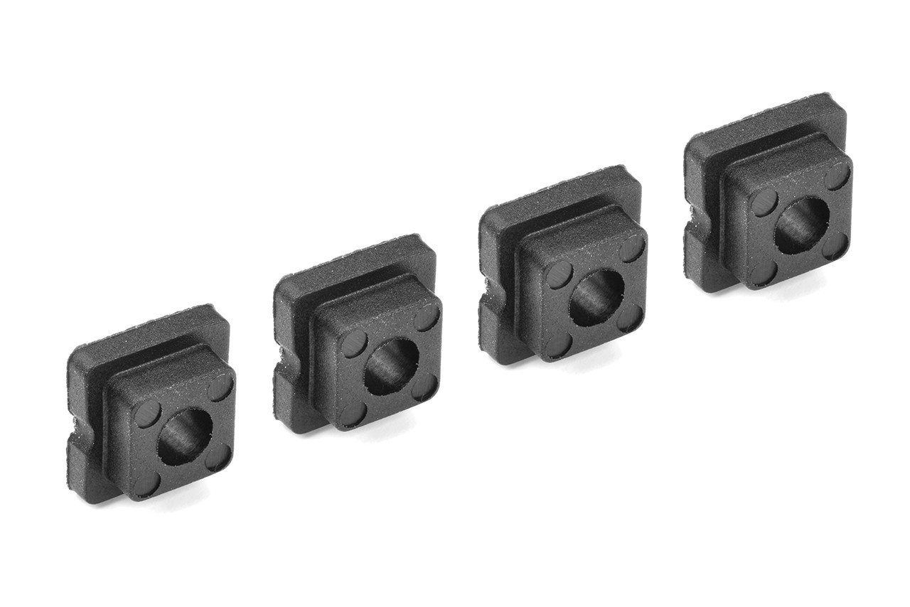 Team Corally - Bushings Set - For 4mm Shock Tower - Through hole - 0 Deg - Composite - 4 pcs