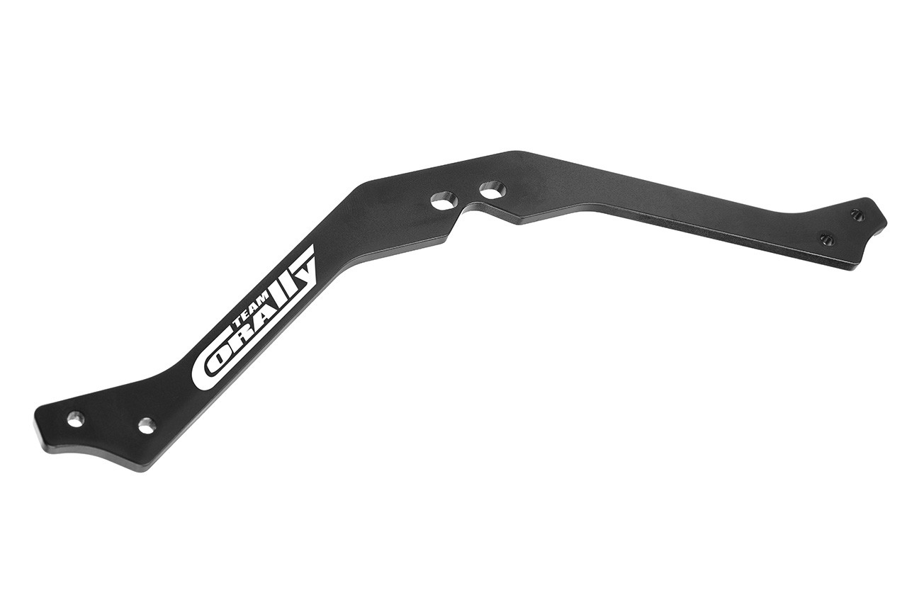 Team Corally - Chassis Brace - ASUGA XLR - Center Upper - Aluminum 3mm - Black - 1 pc