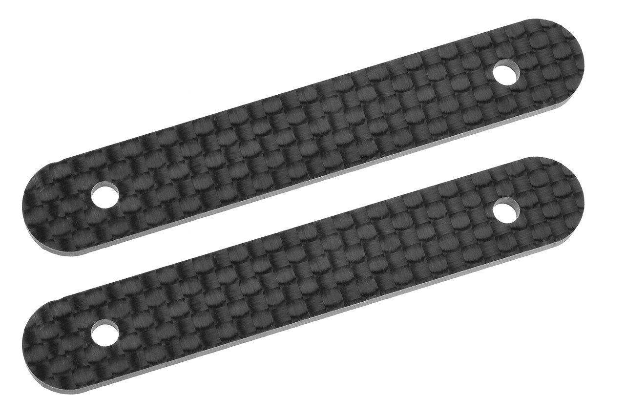 Team Corally - Shock Stay Stiffener - Rear - fits part C-00180-105 - Graphite 2.5mm - 2 pcs