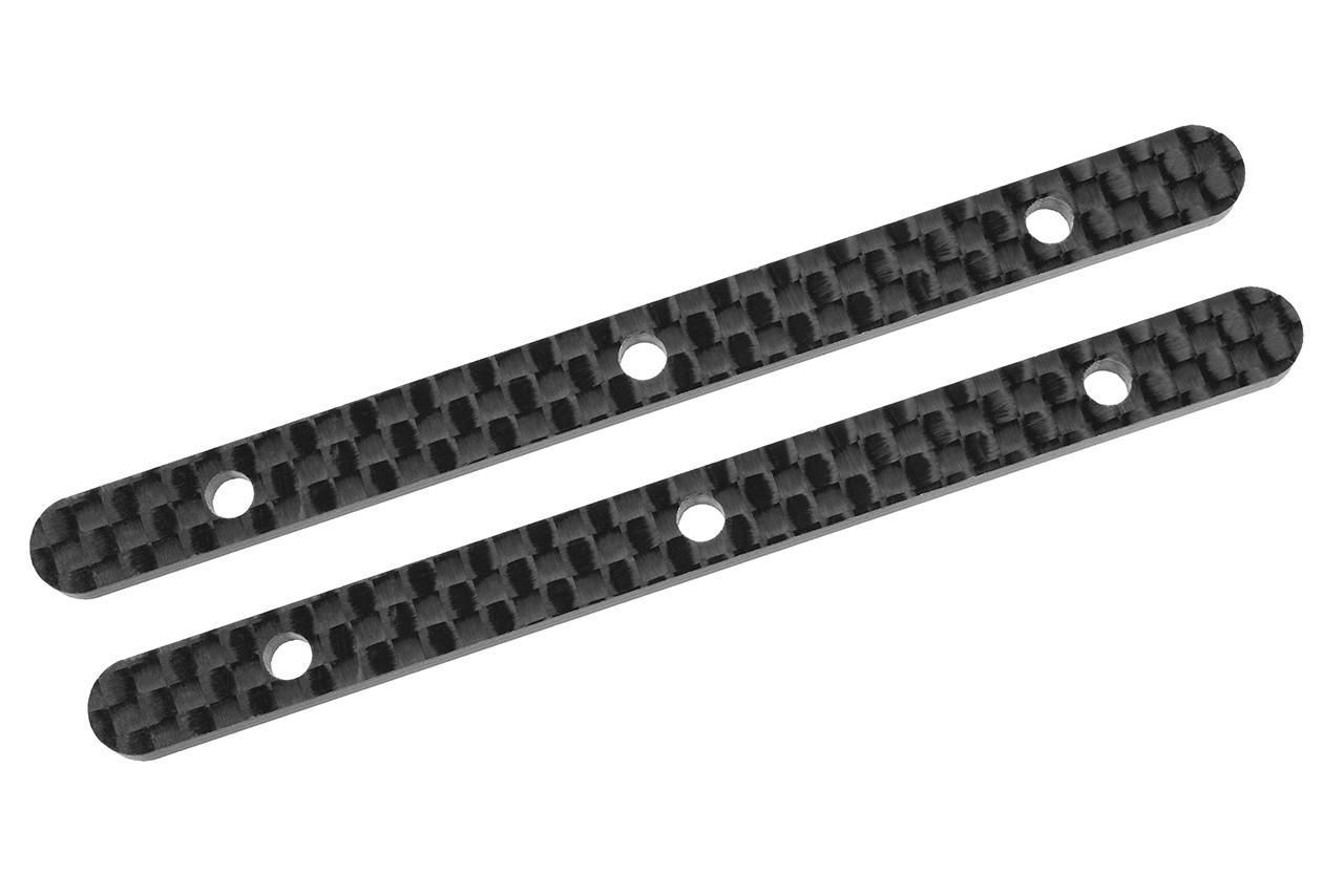 Team Corally - Chassis Brace Stiffener - Rear - fits part C-00180-016 - Graphite 2.5mm - 2 pcs
