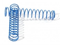 Spring 14x80x1.1 15 coils (blue/2 pcs)