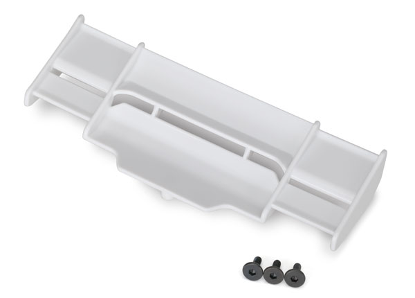 Wing, Rustler 4X4 (white)/ 3x8mm FCS (3) (TRX-6721A)