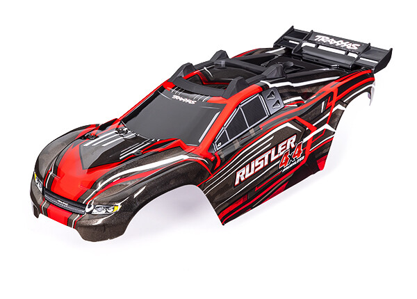 Traxxas - Body, Rustler 4X4, red (painted, decals applied) (TRX-6740-RED)