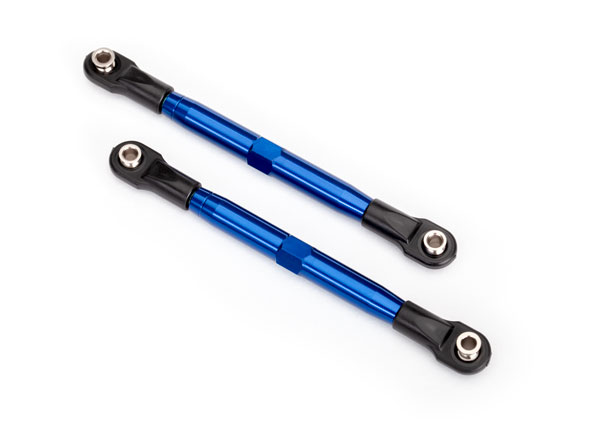 Toe links (TUBES blue-anodized, 7075-T6 aluminum, stronger than titanium) (87mm) (TRX-6742X)