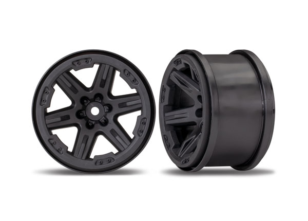 Wheels, RXT 2.8" (black) (2) (TRX-6772)