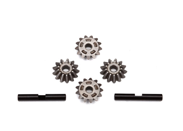 Gear set, center differential (output gears (2)/ spider gears (4)/ spider gear shaft (2)) (TRX-6783)