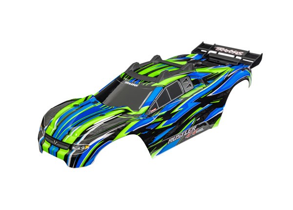 Traxxas - Body, Rustler 4X4 VXL, green (for clipless mounting) (TRX-6785-GRN)
