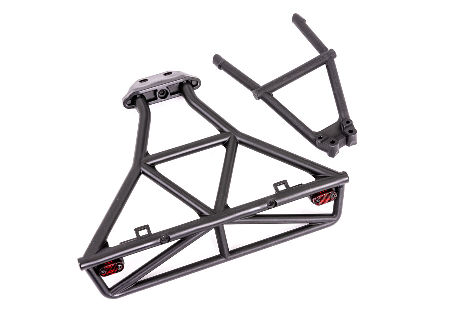Traxxas - Bumper, rear/bumper mount, rear (black) (TRX-6836X)