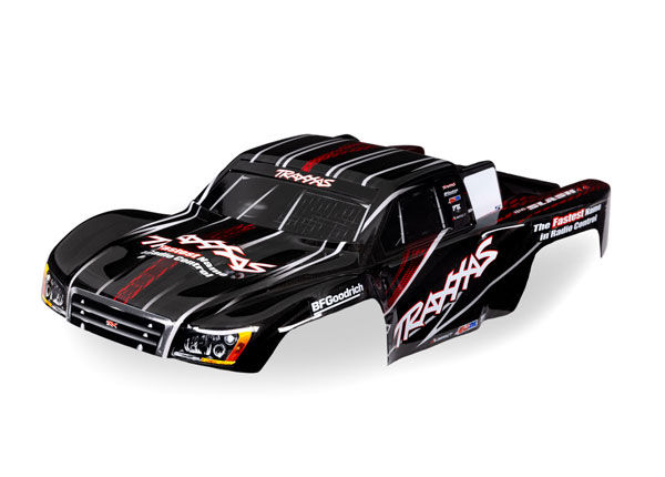 Traxxas - Body, 1/16 Slash 4X4, black (painted, decals applied) (TRX-7027-BLK)
