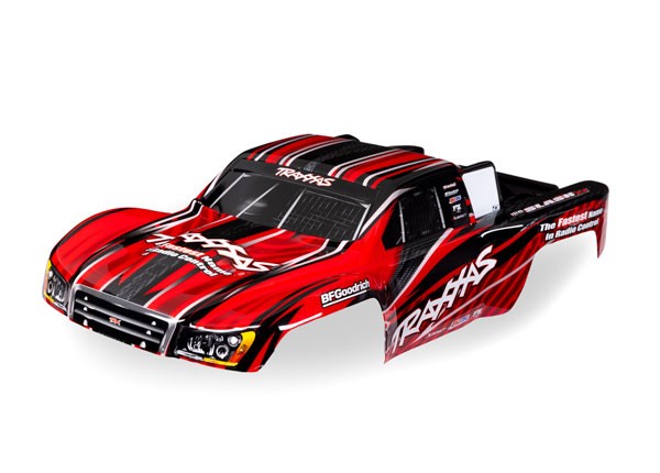 Traxxas - Body, 1/16 Slash 4X4, red (painted, decals applied) (TRX-7027-RED)