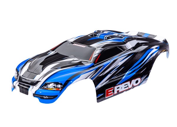 Traxxas - Body, 1/16 E-Revo, blue (painted, decals applied) (TRX-7115-BLUE)