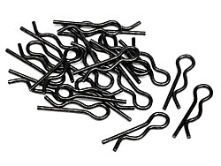HPI - Body clip (6mm/black/20pcs) (75106)