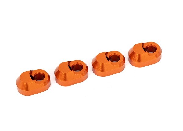 Traxxas - Suspension pin retainer, 6061-T6 aluminum (orange-anodized) (4) (TRX-7743-ORANGE)