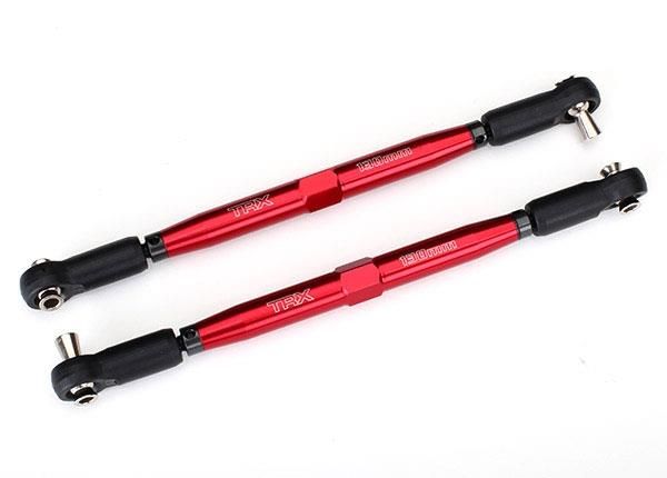 Traxxas - Toe links, X-Maxx (TUBES red-anodized, 7075-T6 aluminum, stronger than titanium) (2) (TRX-7748R)