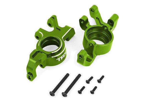 Traxxas - Steering blocks, 6061-T6 aluminum (green-anodized), left & right (TRX-7836-GRN)