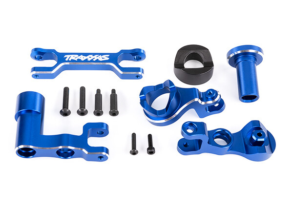 Traxxas - Steering bellcranks (left & right)/ draglink (6061-T6 aluminum, blue-anodized) (fits XRT) (TRX-7843-BLUE)