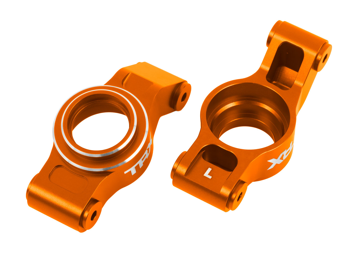 Traxxas - Carriers, stub axle (orange-anodized 6061-T6 aluminum) (left & right) (TRX-7852-ORNG)