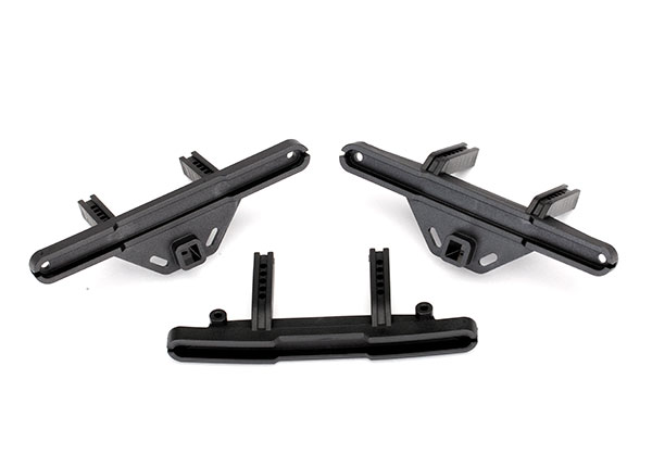 Bumper mounts, front & rear/ bumper mount, rear (offset) (TRX-8067X)