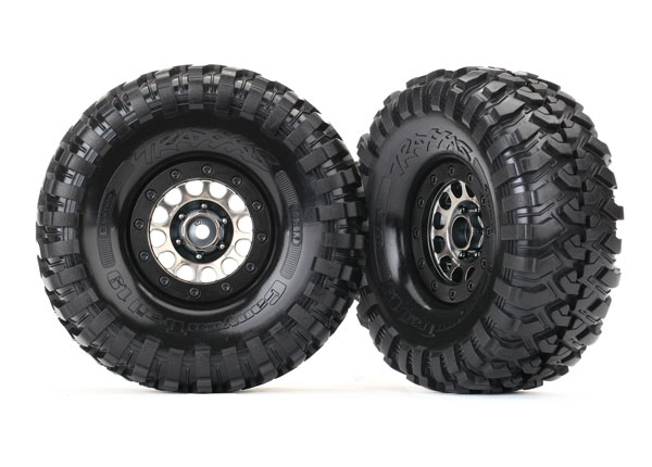 Tires and wheels, assembled (1 left, 1 right) (TRX-8174)