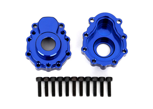 Portal housings, outer, 6061-T6 aluminum (blue-anodized) (TRX-8251X)