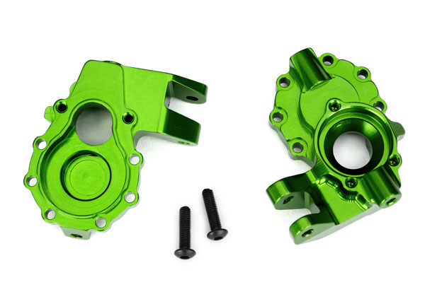 Portal housings, inner (front), 6061-T6 aluminum (green-anodized) (TRX-8252G)