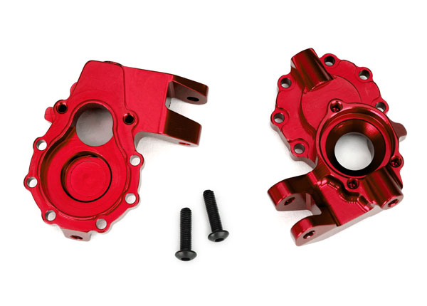 Portal housings, inner (front), 6061-T6 aluminum (red-anodized) (TRX-8252R)