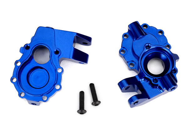 Portal housings, inner (front), 6061-T6 aluminum (blue-anodized) (TRX-8252X)