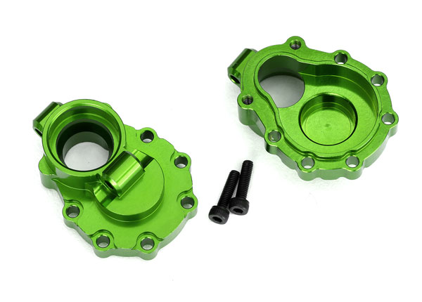 Portal housings, inner (rear), 6061-T6 aluminum (green-anodized) (TRX-8253G)