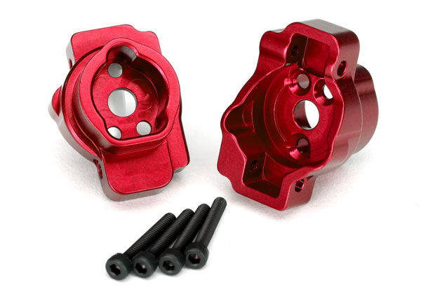 Portal drive axle mount, rear, 6061-T6 aluminum (red-anodized) (TRX-8256R)