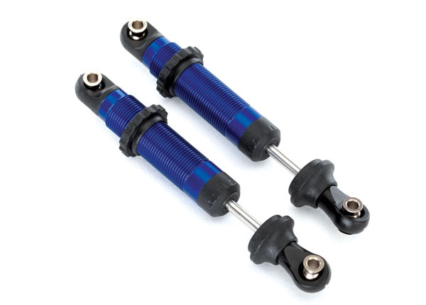 Shocks, GTS, aluminum (blue-anodized) (assembled with spring retainers) (2) (TRX-8260A)