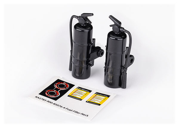 Traxxas - Fire extinguisher, black (2) (TRX-8422-BLK)