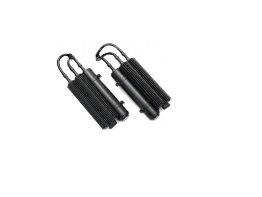 Shock reservoirs, black (2) (TRX-8423)