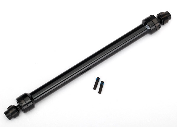 Driveshaft, center rear, 6061-T6 aluminum (black-anodized) (fully assembled)/ 3mm screw pin (2)