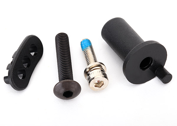 Motor mount hinge post/ 5x25mm BCS (1)/ 4x16mm CS with split and flat washer (1) (TRX-8661)