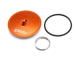 Aluminum air filter maintenance cap (orange)