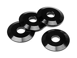 Aluminum washer 4x14x1.5mm (black/4pcs)