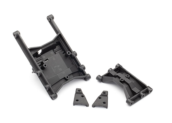 Chassis crossmember (intermediate (1) & rear (1))/ shock mounts (left & right) (TRX-8830)